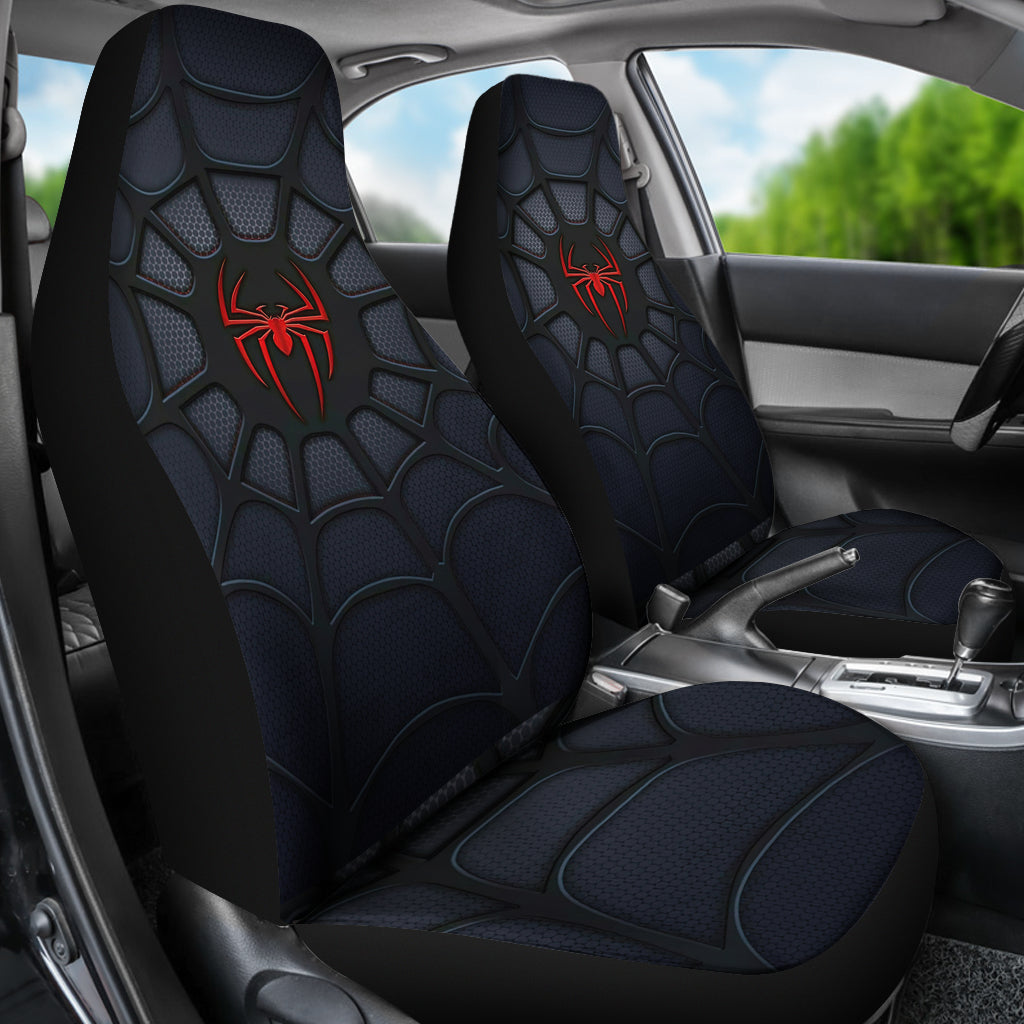 Spider Man Black Premium Custom Car Seat Covers
