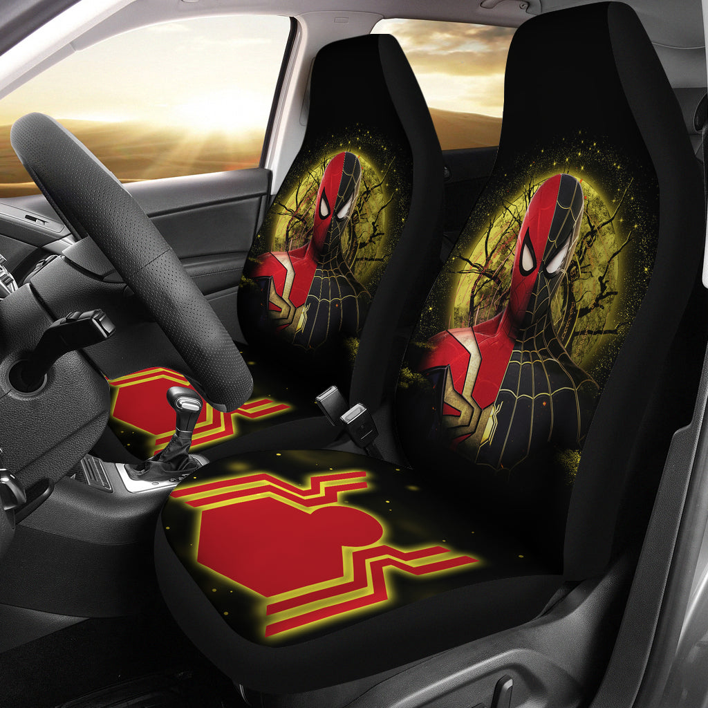 Spider Man Black Suit No Way Home Moonlight Car Seat Covers
