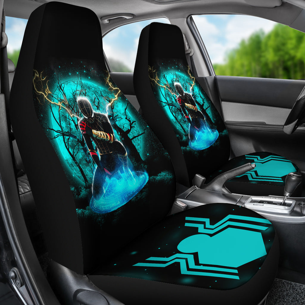 Spider Man Black Suit No Way Home Moonlight Car Seat Covers