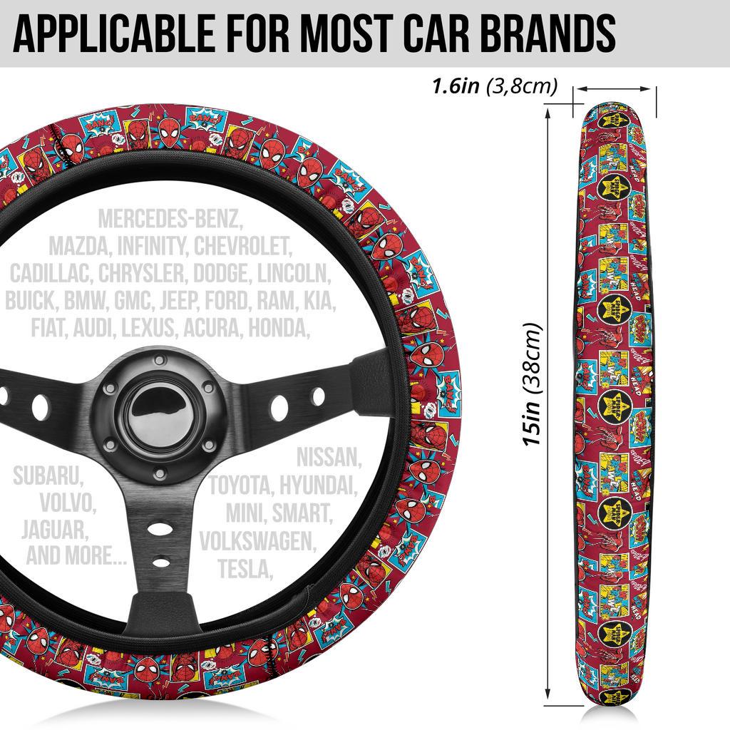 Spider Man Comic Custom Car Steering Wheel Cover