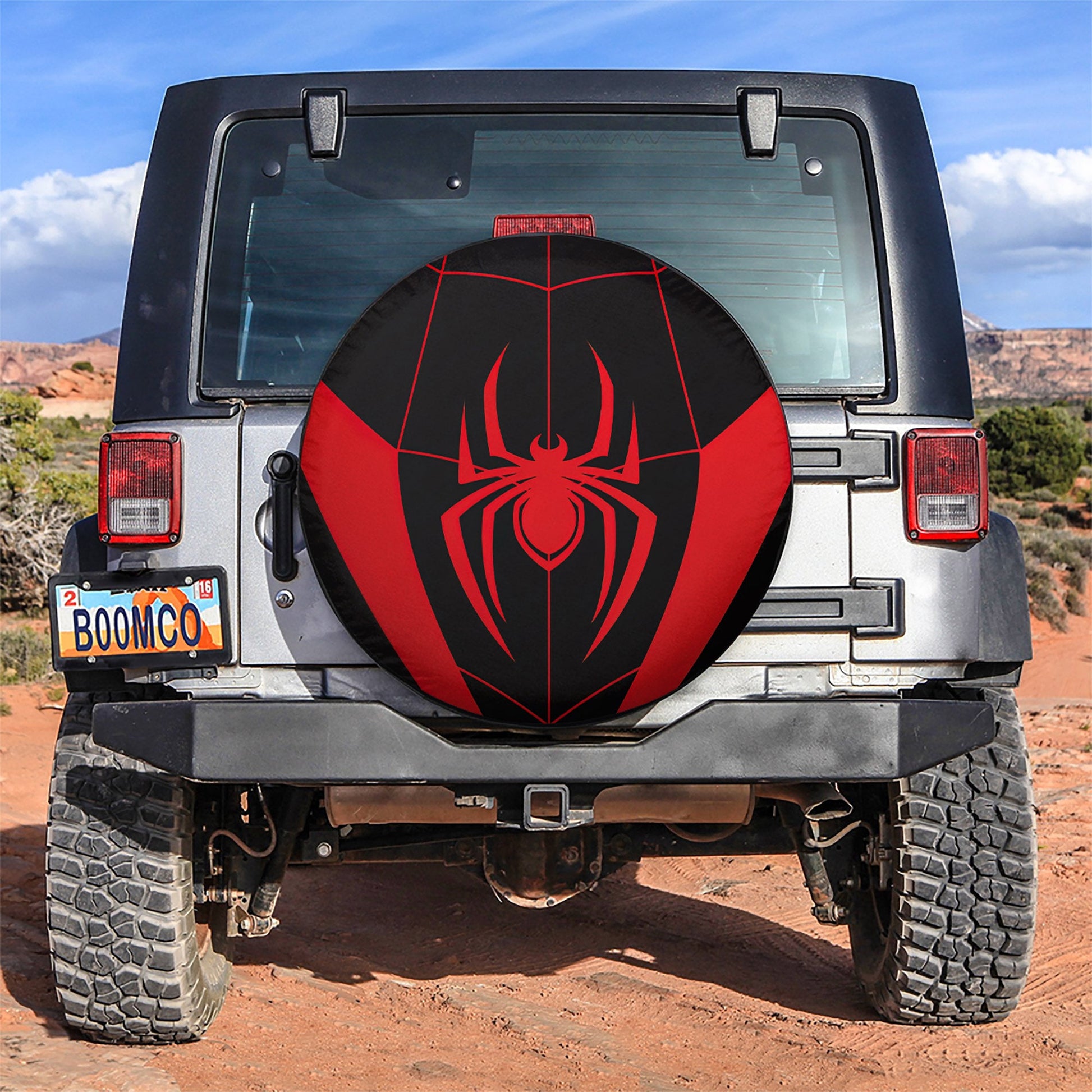 Spider Man Red Spider Car Spare Tire Cover
