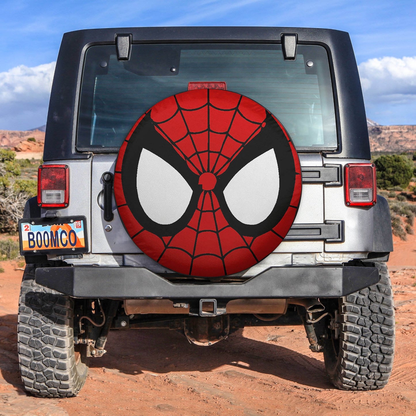 Spider Red Custom Spare Tire Cover