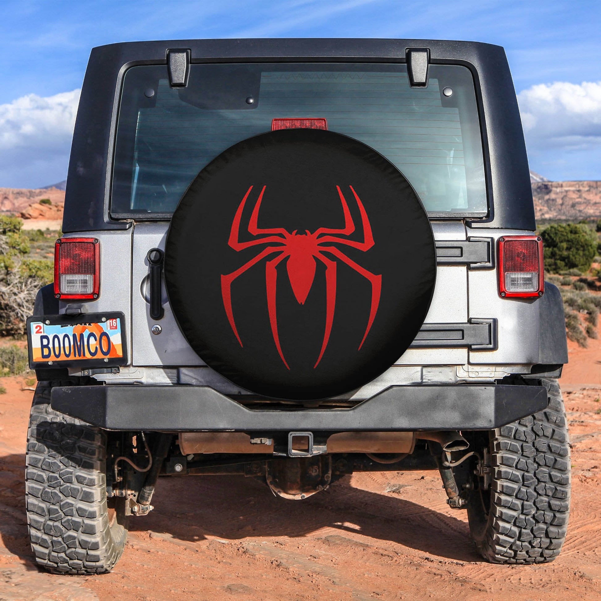 Spider Red Fashion Spare Tire Cover