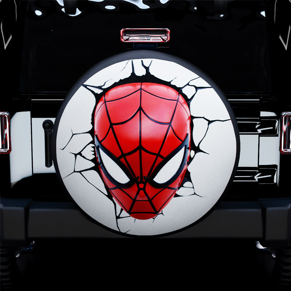 Spiderman 3D Head Funny Spare Tire Cover