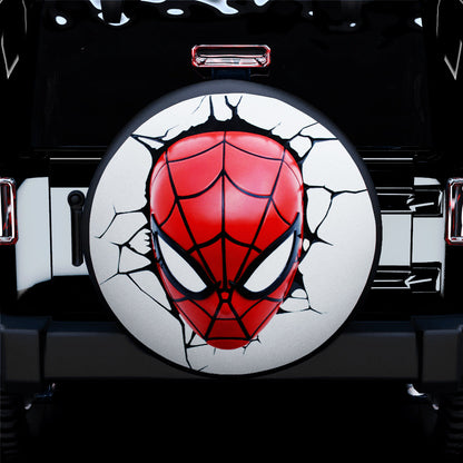 Spiderman 3D Head Funny Spare Tire Cover