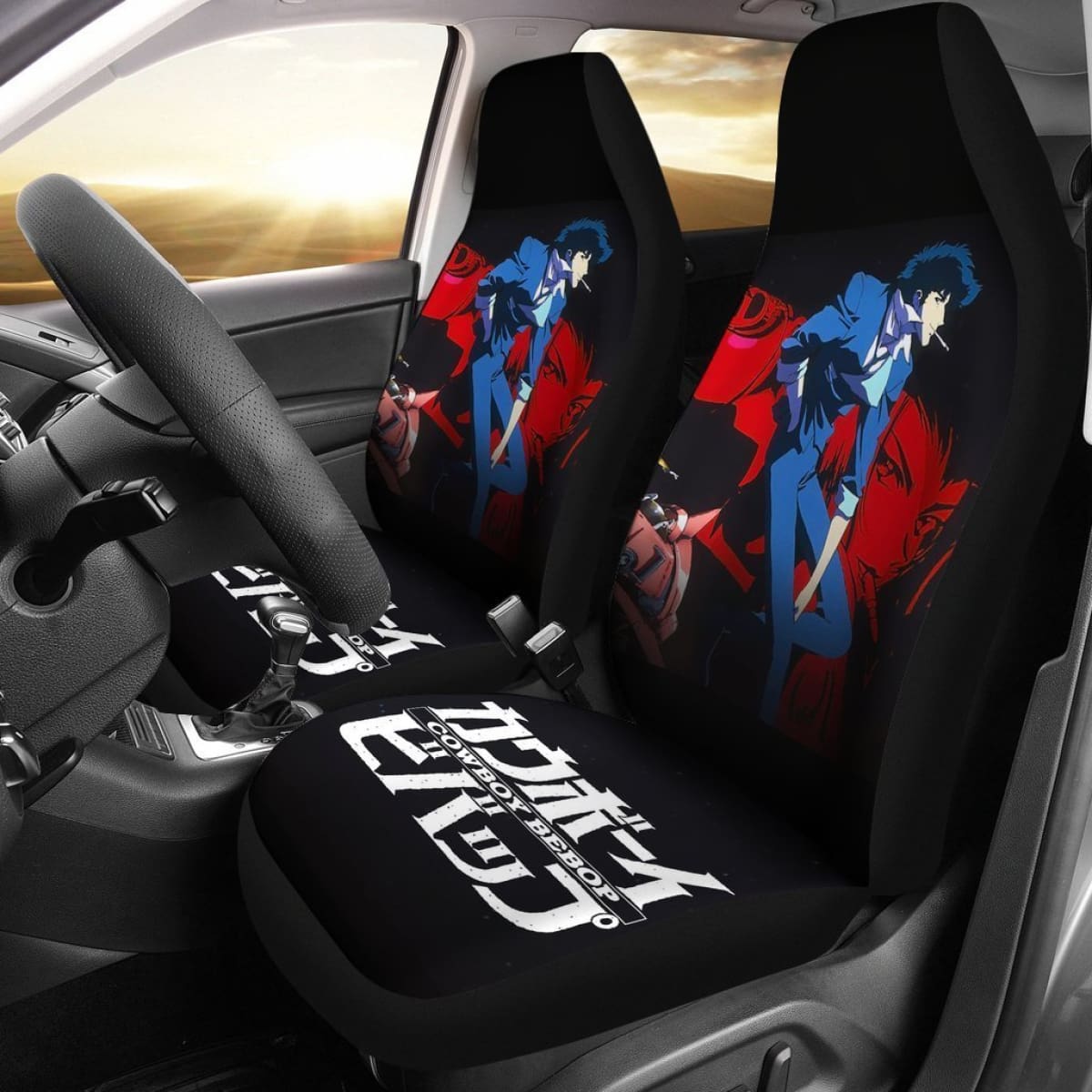 Spike Speigel Smoking Cowboy Bebop Car Seat Covers Lt04 Universal Fit 225721