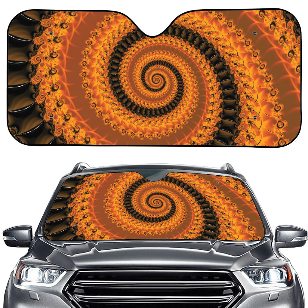 Spiral Fractal Print Car Windshield Sun Shade