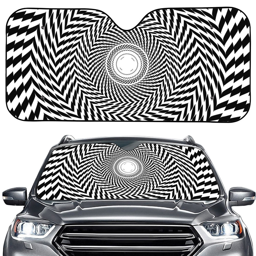Spiral Illusory Motion Print Car Windshield Sun Shade