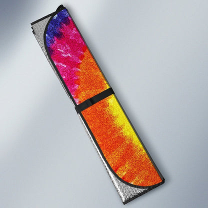 Spiral Tie Dye Car Sunshade Custom Printed Hippie Car Accessories