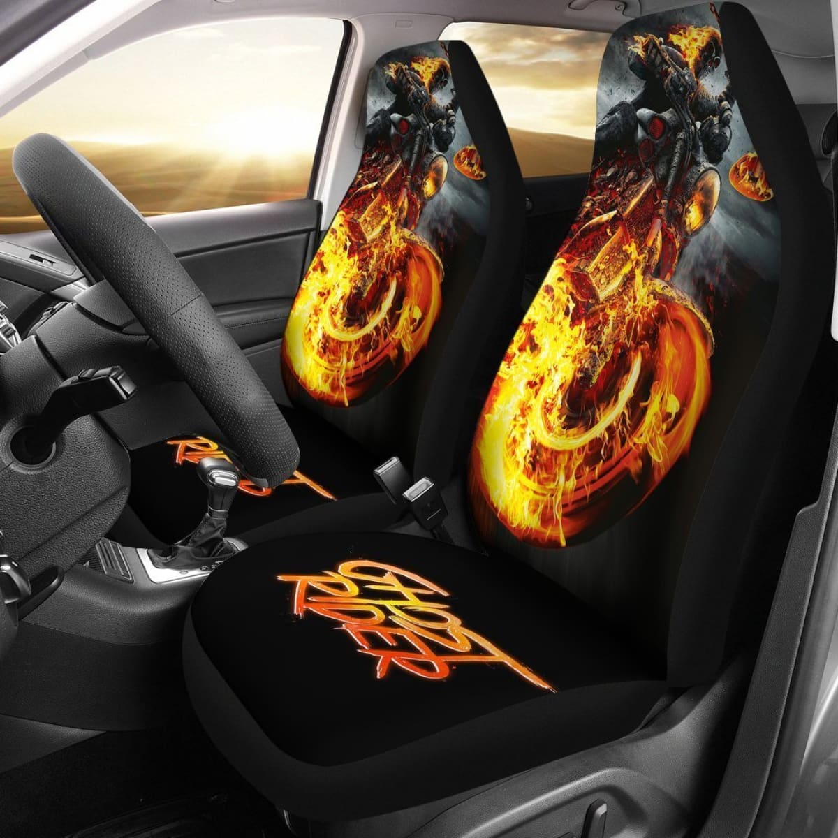 Spirit Of Vengeance Ghost Rider Car Seat Covers Lt04 Universal Fit 225721