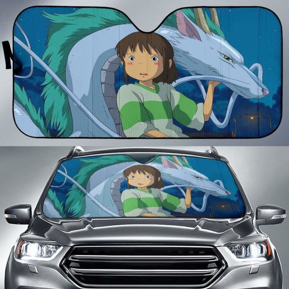 Spirited Away Haku Auto Sun Shades 918b Universal Fit