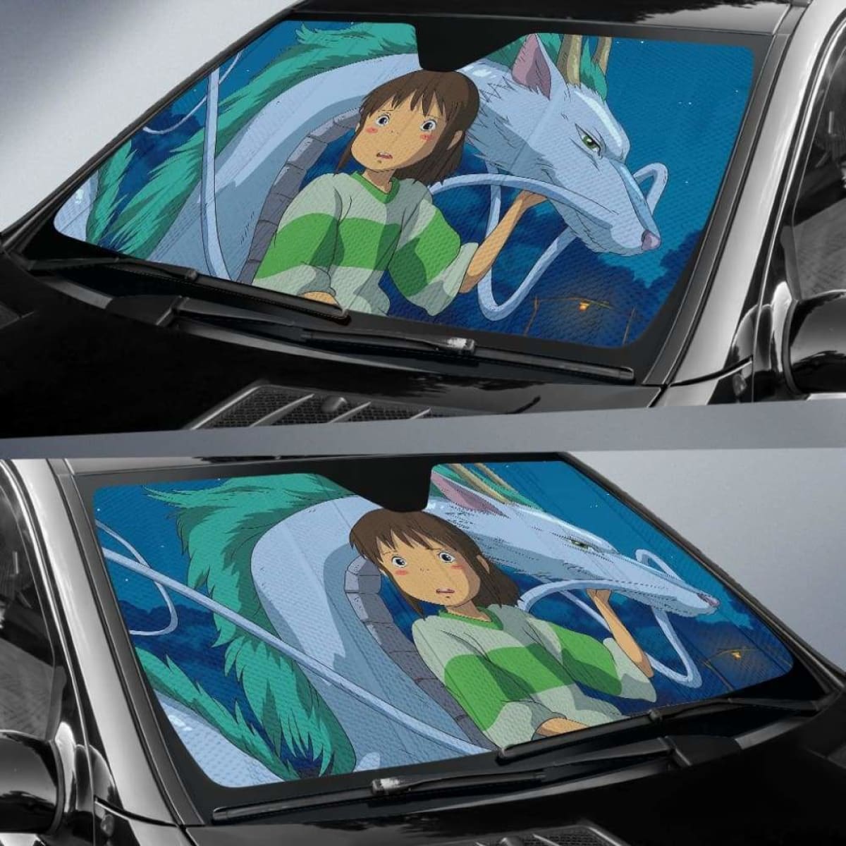 Spirited Away Haku Auto Sun Shades 918b Universal Fit