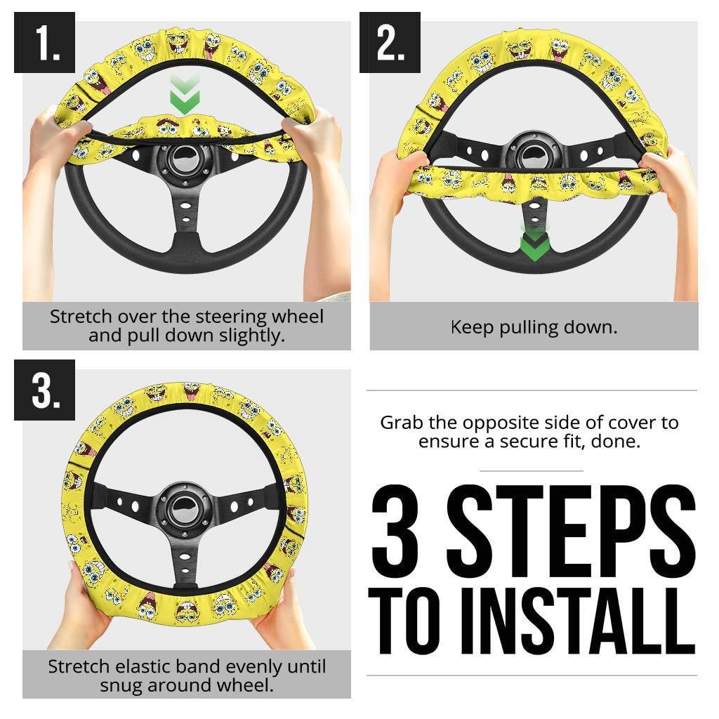 Spongebob Squarepants Anime Steering Wheel Cover