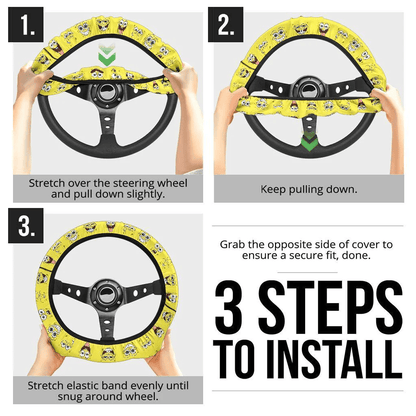 Spongebob Squarepants Anime Steering Wheel Cover