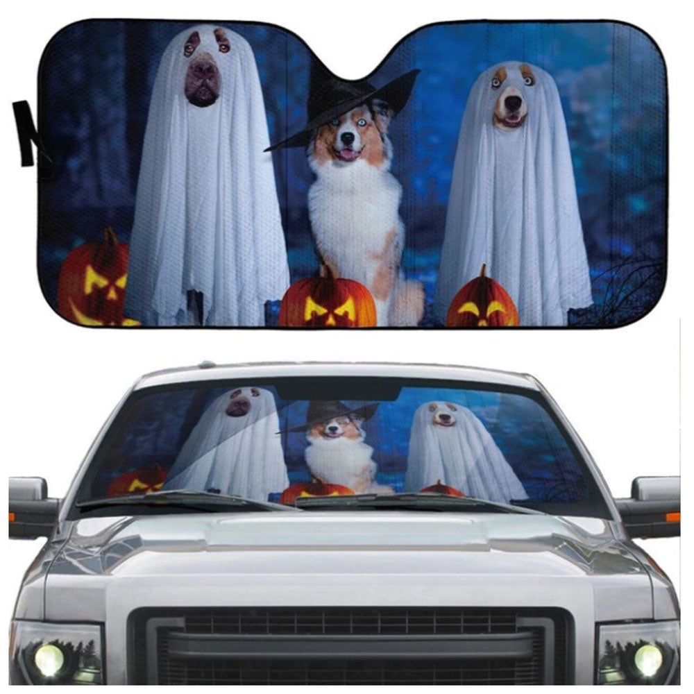 Spooky Dog Custom Car Auto Sun Shades Windshield Accessories Decor Gift