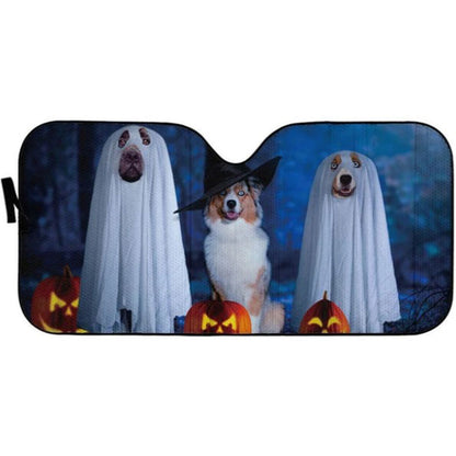 Spooky Dog Custom Car Auto Sun Shades Windshield Accessories Decor Gift