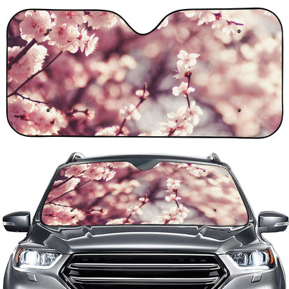 Spring Cherry Blossom Print Car Windshield Sun Shade