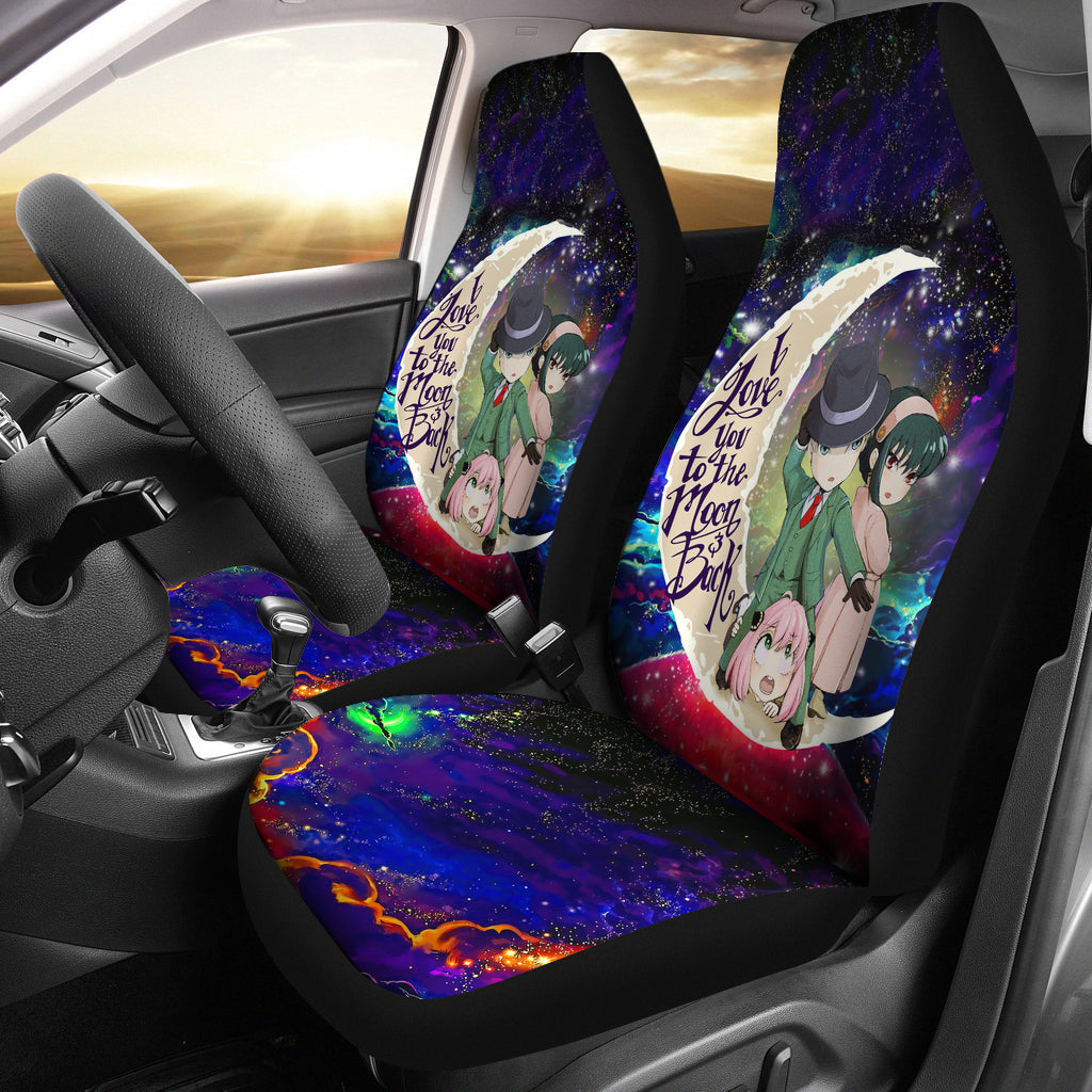 Spy x Family Love You To The Moon Galaxy Car Seat Covers Decor Protectors