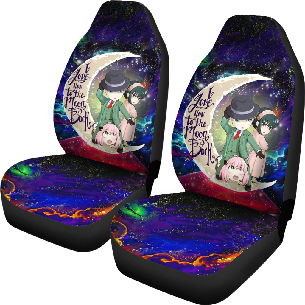 Spy x Family Love You To The Moon Galaxy Car Seat Covers Decor Protectors