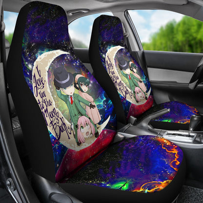 Spy x Family Love You To The Moon Galaxy Car Seat Covers Decor Protectors