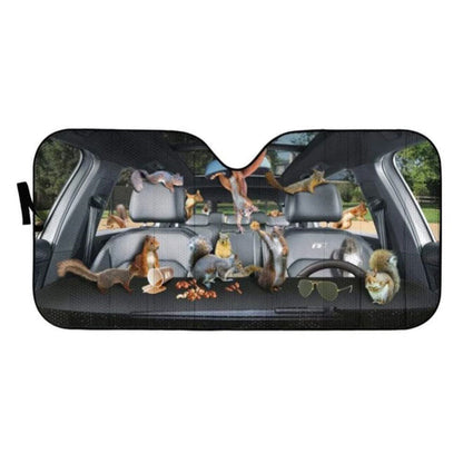 Squirrel Custom Car Auto Sun Shades Windshield Accessories Decor Gift