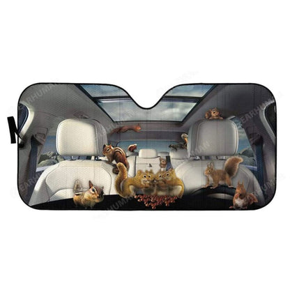 Squirrels Car Auto Sun Shades Windshield Accessories Decor Gift