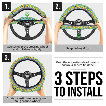 Squirtle 1 Anime Custom Car Steering Wheel Cover