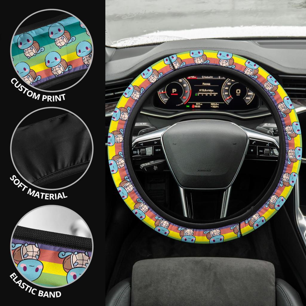 Squirtle Anime Custom Car Steering Wheel Cover