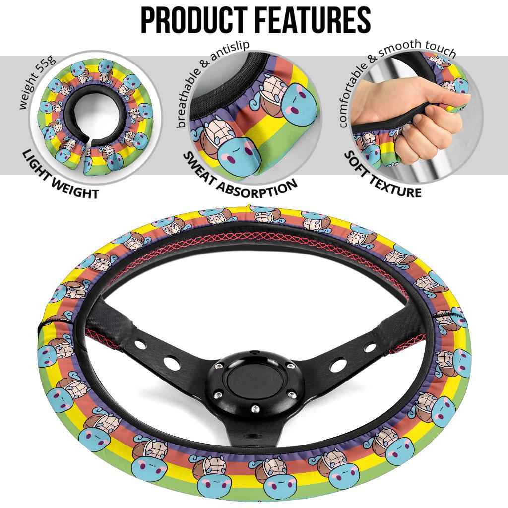 Squirtle Anime Custom Car Steering Wheel Cover