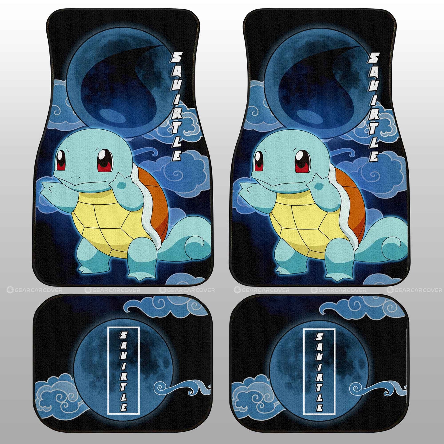 Squirtle Car Floor Mats Custom Anime Car Accessories For Anime Fans