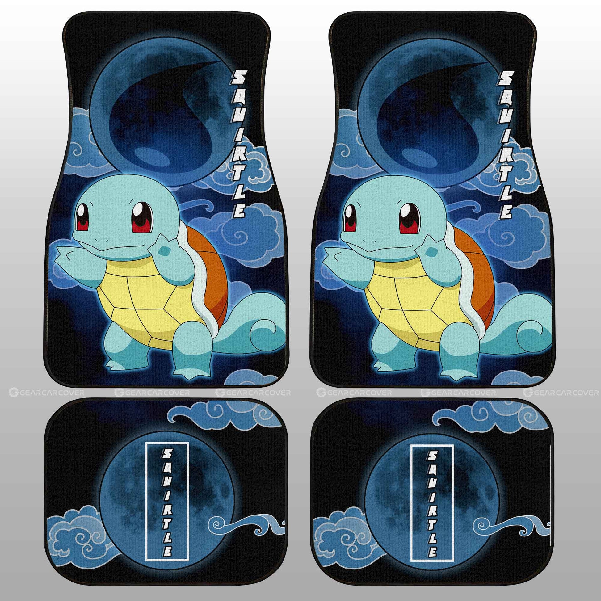 Squirtle Car Floor Mats Custom Anime Car Accessories For Anime Fans