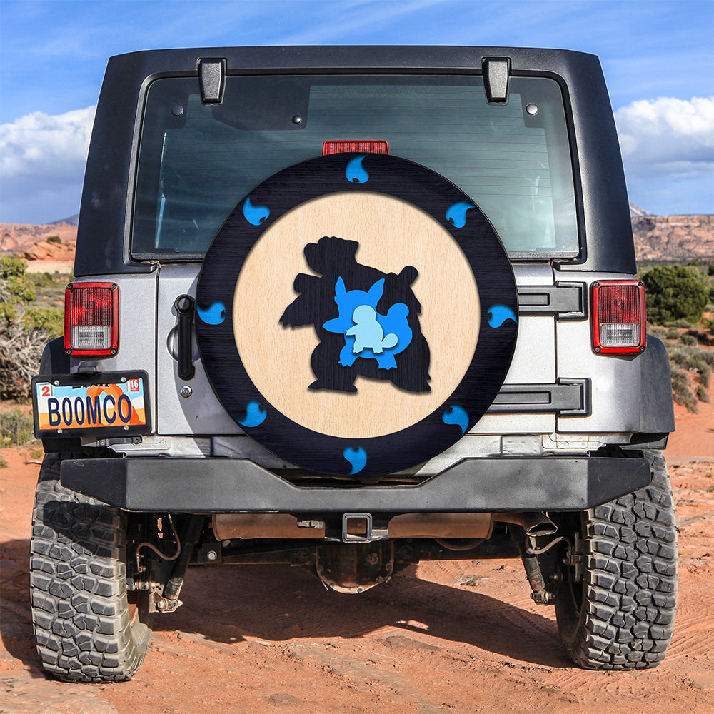Squirtle Evolution Car Spare Tire Cover