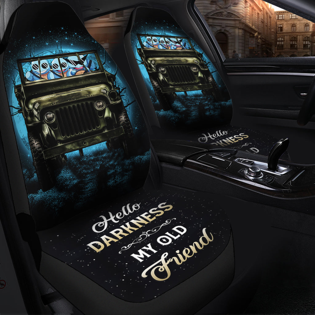 Squirtle Gangster Pokemon Ride Jeep Moonlight Halloween Funny Car Seat Covers