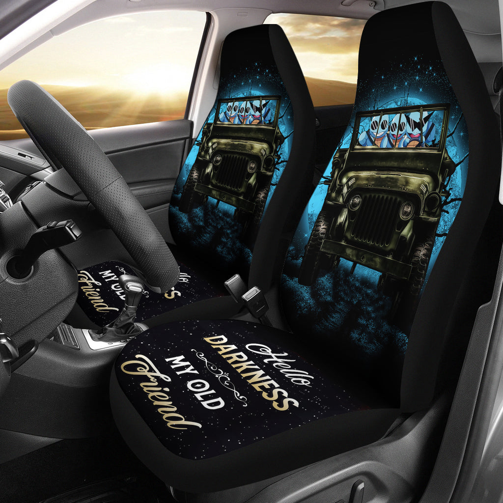 Squirtle Gangster Pokemon Ride Jeep Moonlight Halloween Funny Car Seat Covers