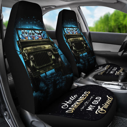 Squirtle Gangster Pokemon Ride Jeep Moonlight Halloween Funny Car Seat Covers
