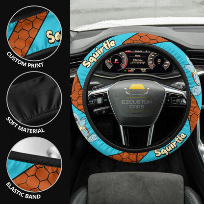 Squirtle Pokemon Anime Steering Wheel Cover