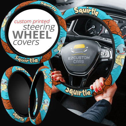 Squirtle Pokemon Anime Steering Wheel Cover