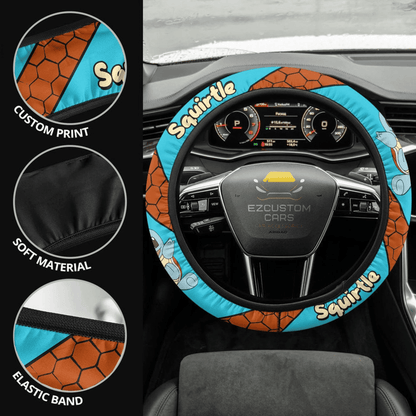 Squirtle Pokemon Anime Steering Wheel Cover
