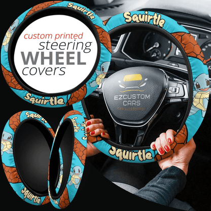 Squirtle Pokemon Anime Steering Wheel Cover