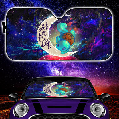 Squirtle Pokemon Love You To The Moon Galaxy Car Auto Sunshades