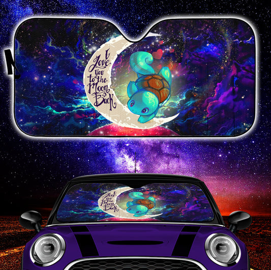 Squirtle Pokemon Love You To The Moon Galaxy Car Auto Sunshades