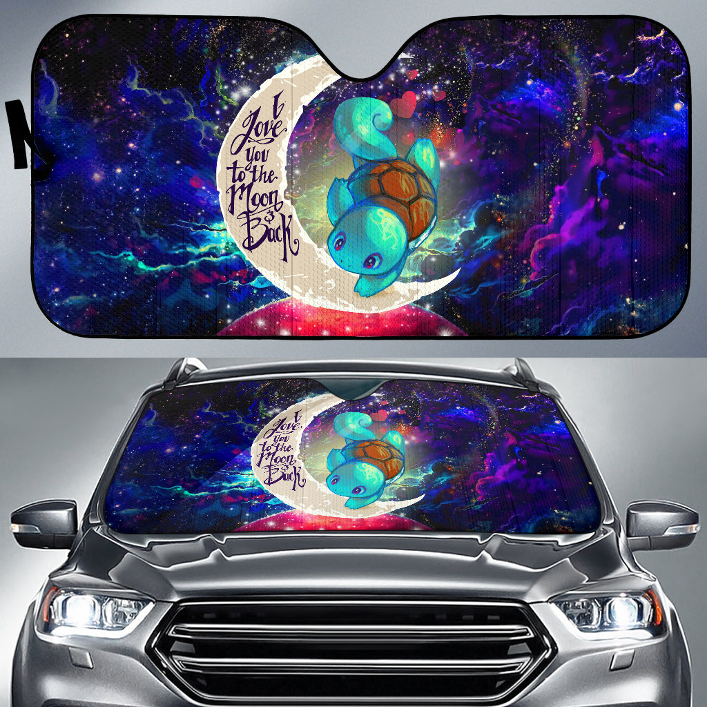 Squirtle Pokemon Love You To The Moon Galaxy Car Auto Sunshades