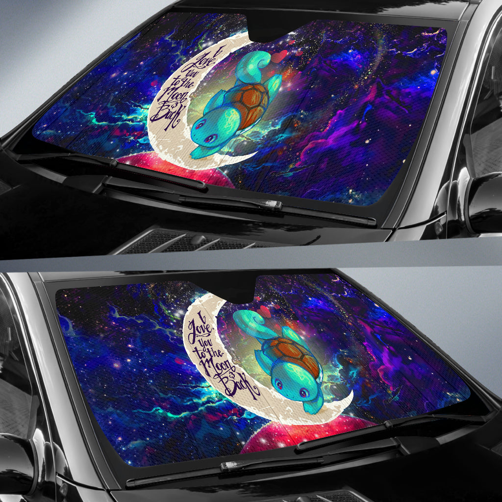 Squirtle Pokemon Love You To The Moon Galaxy Car Auto Sunshades