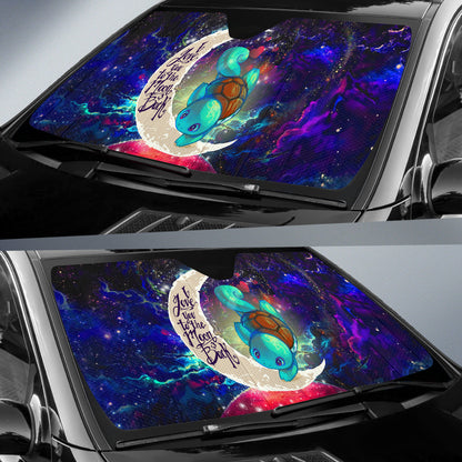Squirtle Pokemon Love You To The Moon Galaxy Car Auto Sunshades