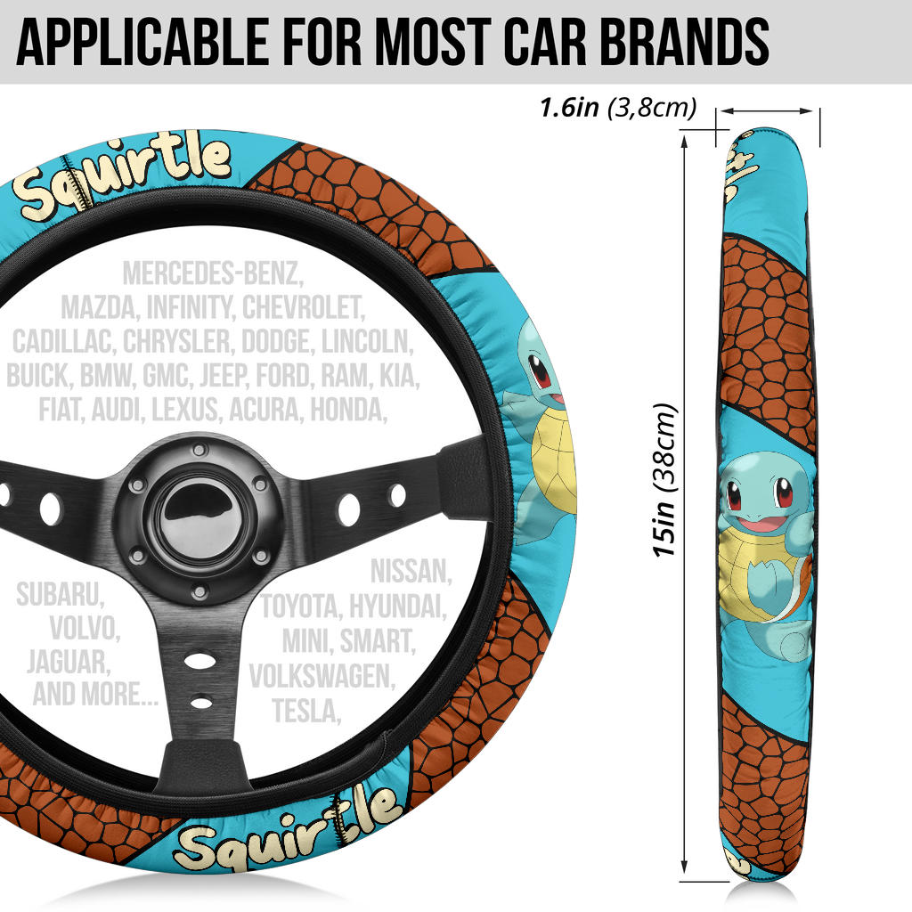 Squirtle Premium Car Steering Wheel Cover