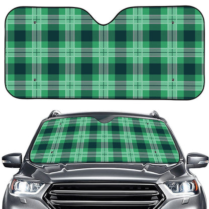 St. Patrick's Day Tartan Print Car Windshield Sun Shade