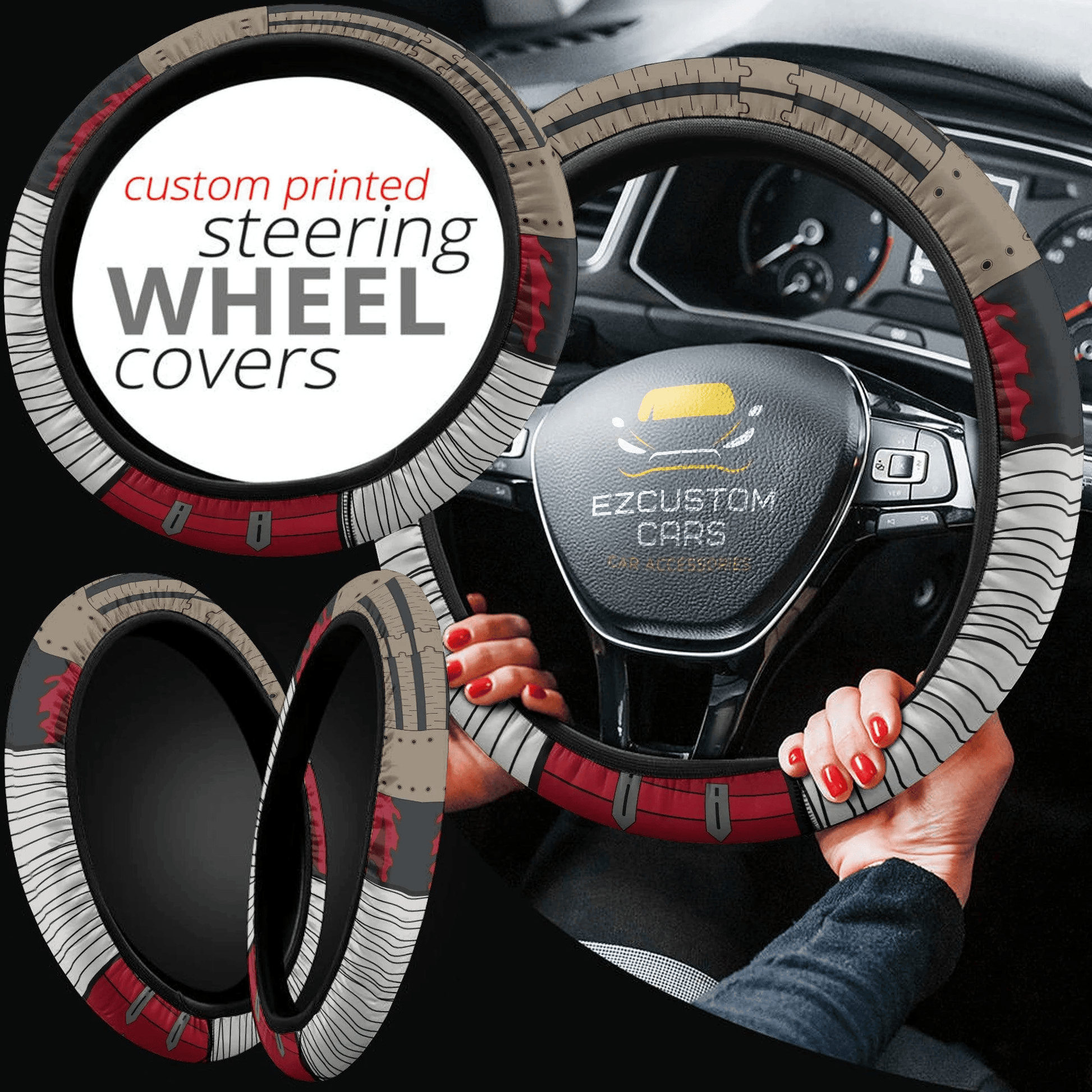 Stain My Hero Academia Anime Steering Wheel Cover Custom Anime Car Accessories