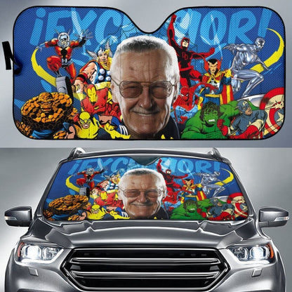 Stan Lee Marvel Comics Auto Sun Shades Lt02 Universal Fit 111204