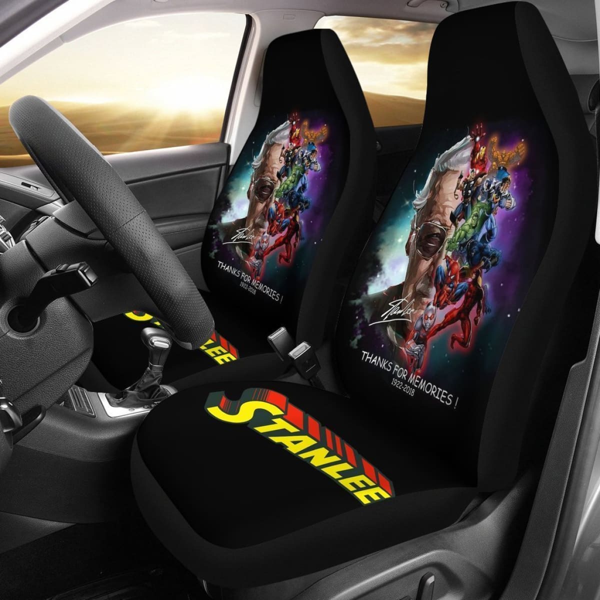 Stan Lee Thanks For Memories Marvel Car Seat Covers Lt02 Universal Fit 225721