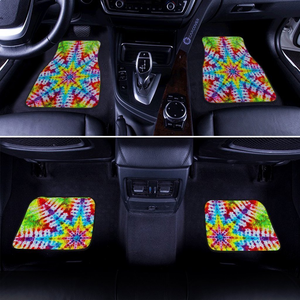 Star Tie Dye Car Floor Mats Custom Hippie Car Accessories Gifts